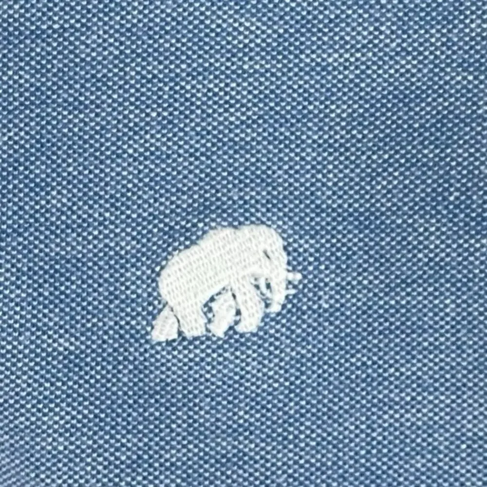 Banana Republic Mens Birdseye Organic Cotton Pique Polo SZ M Antique Blue